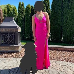 Size 4 La Femme Pink Prom Dress